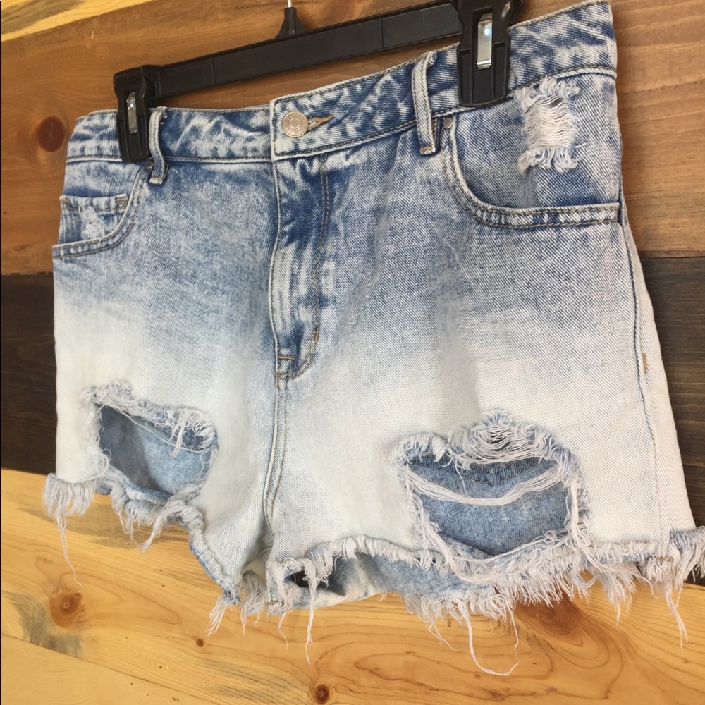 PacSun High Waisted Acid-Washed Jean Shorts Size 9